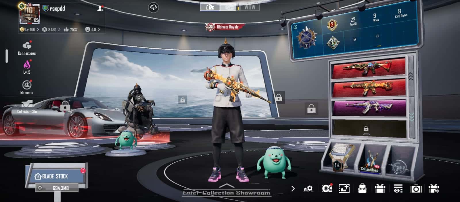 🔥 COLLECTION LEVEL 70 | 1X PORSCHE SPORTS CAR | 2X M4 MAX & AKM LVL 6 | INFERNO HELMET 🔥
