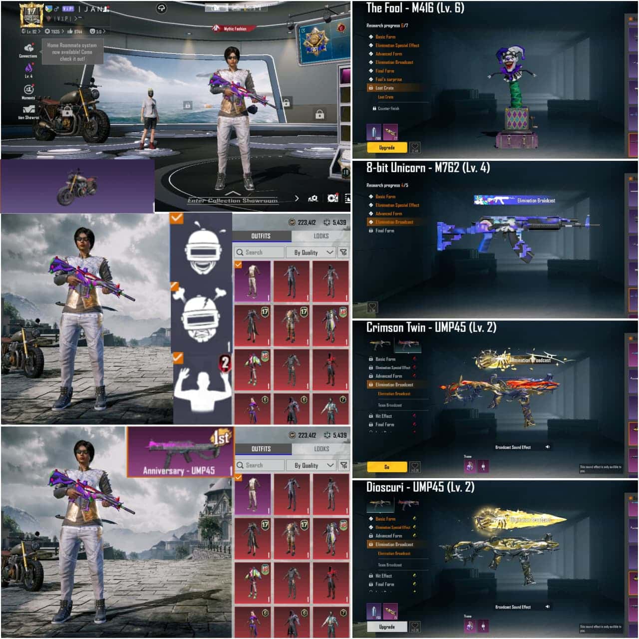 LEVEL 55 COLLECTION | 17X LAB GUNS (M4 FOOL LVL 6 + M762 KILL MSG) | 60+ MYTHICS | S8 LAUGH EMOTE 🔥