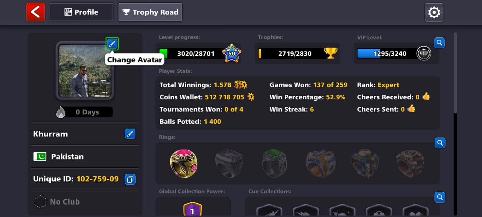 Expert Level 118 512M Coins Balance