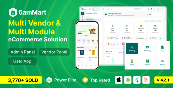 6ammart - Multi-Vendor Food & Grocery Delivery Marketplace
