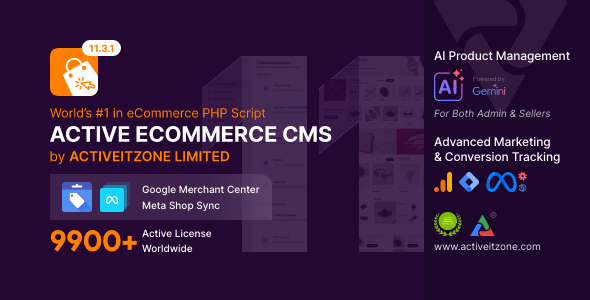 Active eCommerce CMS - Multi-Vendor PHP Laravel Script