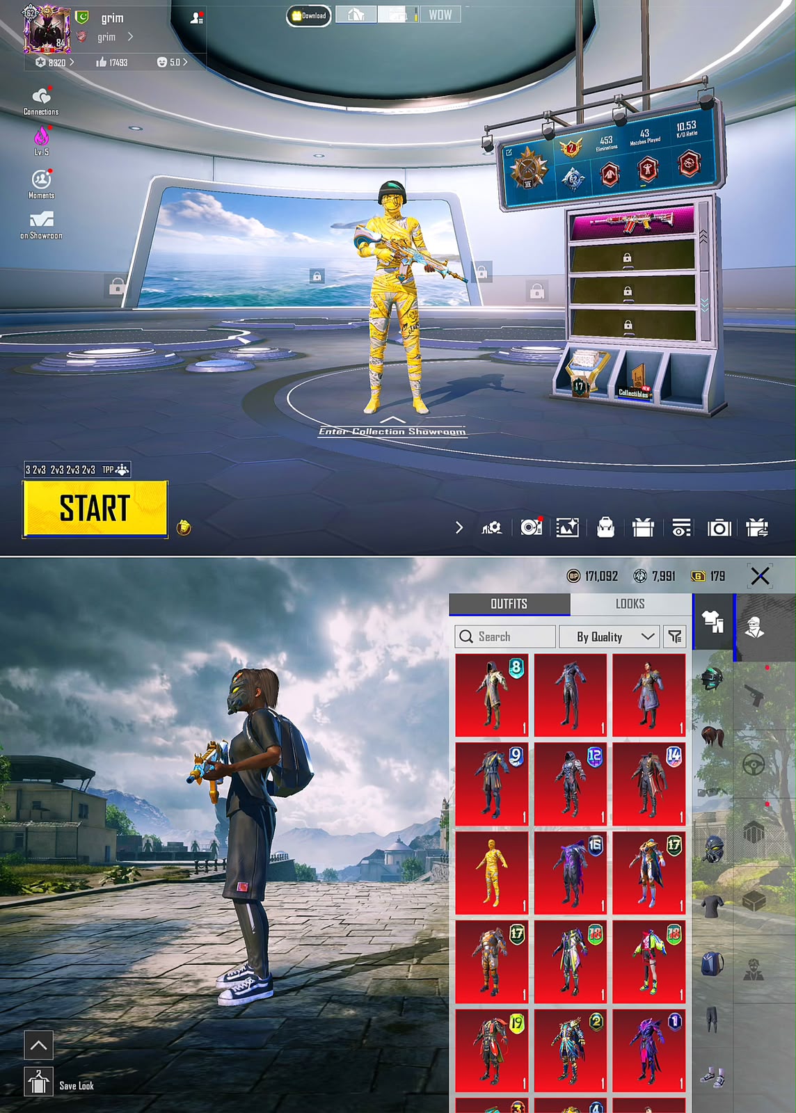 LEVEL 83 COLLECTION | 30X LAB GUNS (M4 GLACIER MAX + AKM LVL 4) | 123X MYTHIC FASHION | 2X SUPERCARS | MYTHIC LOBBY