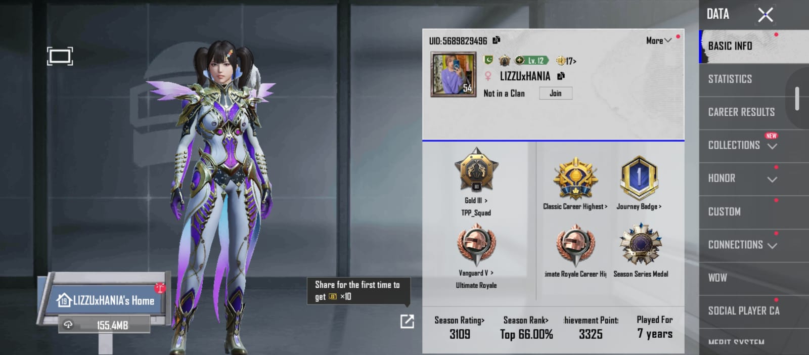 LEVEL 33 COLLECTION | 15X MYTHICS | 11K+ UC LOADED | 2X GEMS | ACTIVE RP 🔥