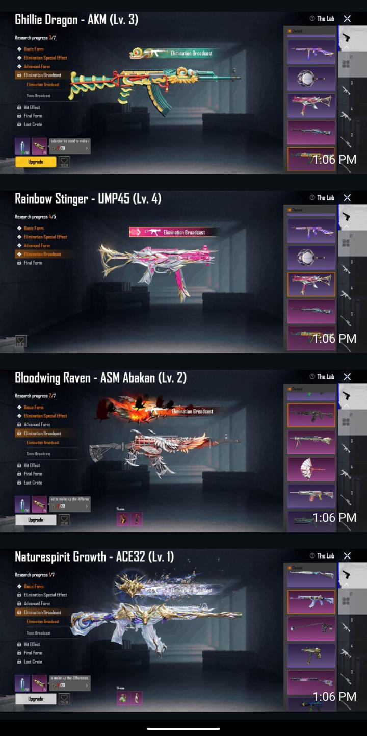 LEVEL 63 COLLECTION | BLOOD RAVEN (LVL 3) & PHOENIX X-SUITS | 17X LAB GUNS (1X KILL MESSAGE) | 45X MYTHICS 🚀