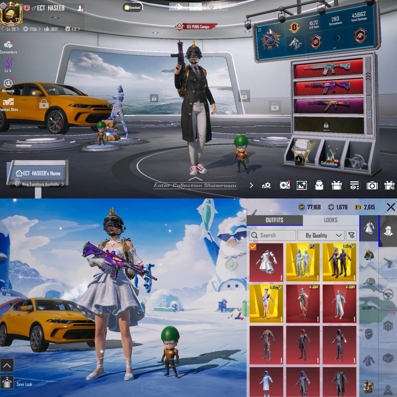 ELITE COLLECTION | 2X X-SUITS (SILVANUS LVL 3) | 4X ULTIMATE SETS | 164X MYTHICS | 1X SPORT CAR + PONY & 3X LOBBIES