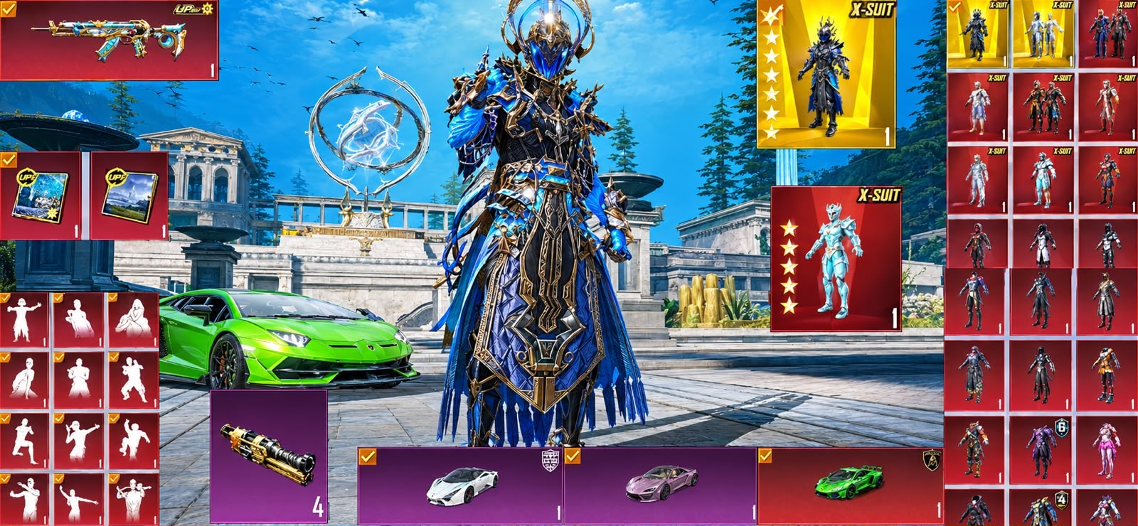 73.8 COLLECTION | POSEIDON X-SUIT (LVL 7 MAX) & AVALANCHE (LVL 5) | 19X KILL MESSAGES + 3X SUPERCARS ⚡