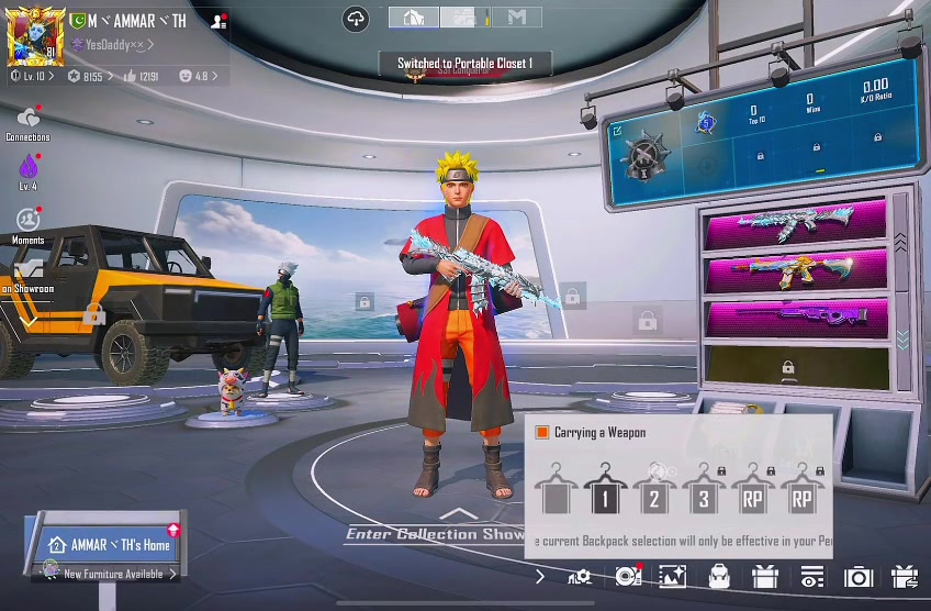 LEVEL 65 COLLECTION • PYRE DRUVAEN X-SUIT (4-STAR) • 33X LAB GUNS (4 MAX + 6 KILL MSG) • NARUTO SAGE MODE ULTIMATE • WHITE MUMMY SET • S31 CONQUEROR